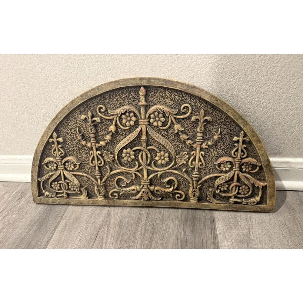 VTG semi Circle Decorative Door Topper Or Enterway Pediment Plaque